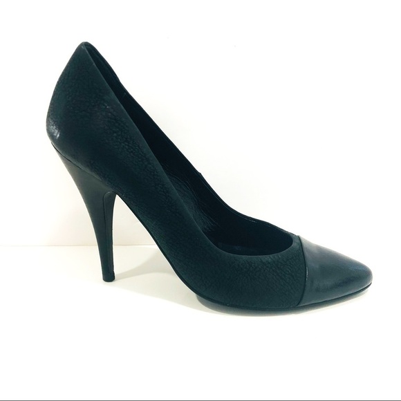 Allsaints Spatialfields Jacks Place Black Cap Toe Pump Size 40 - Picture 2 of 9